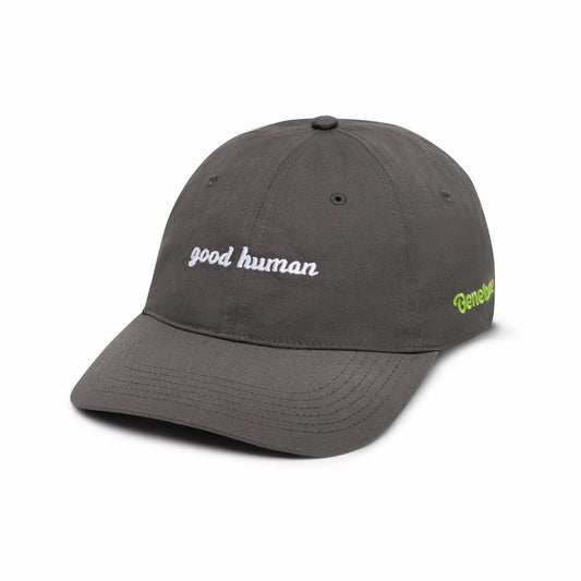Benebone hate with logo and text "good human" on front