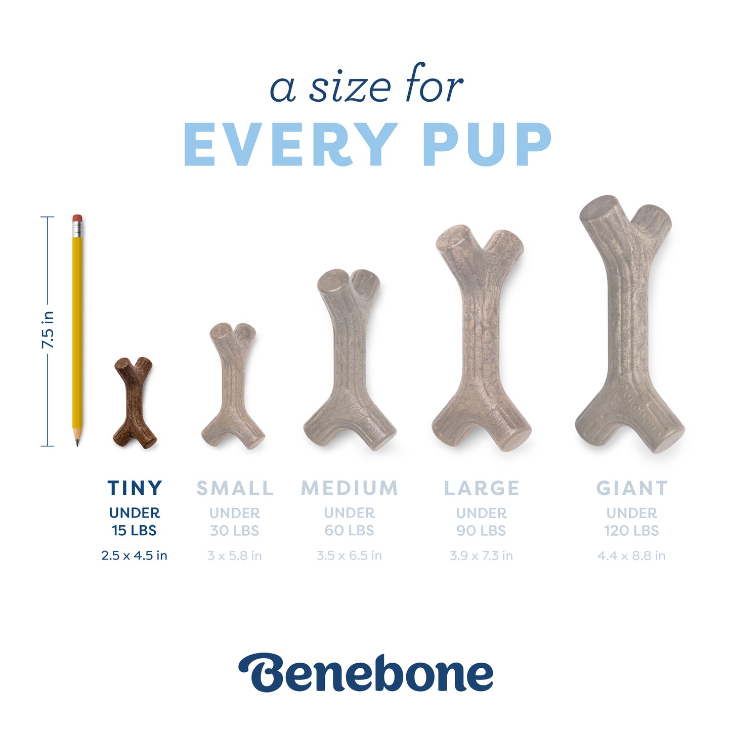 A Size for Every Pup: Tiny Stick (for dogs under 15 lbs)