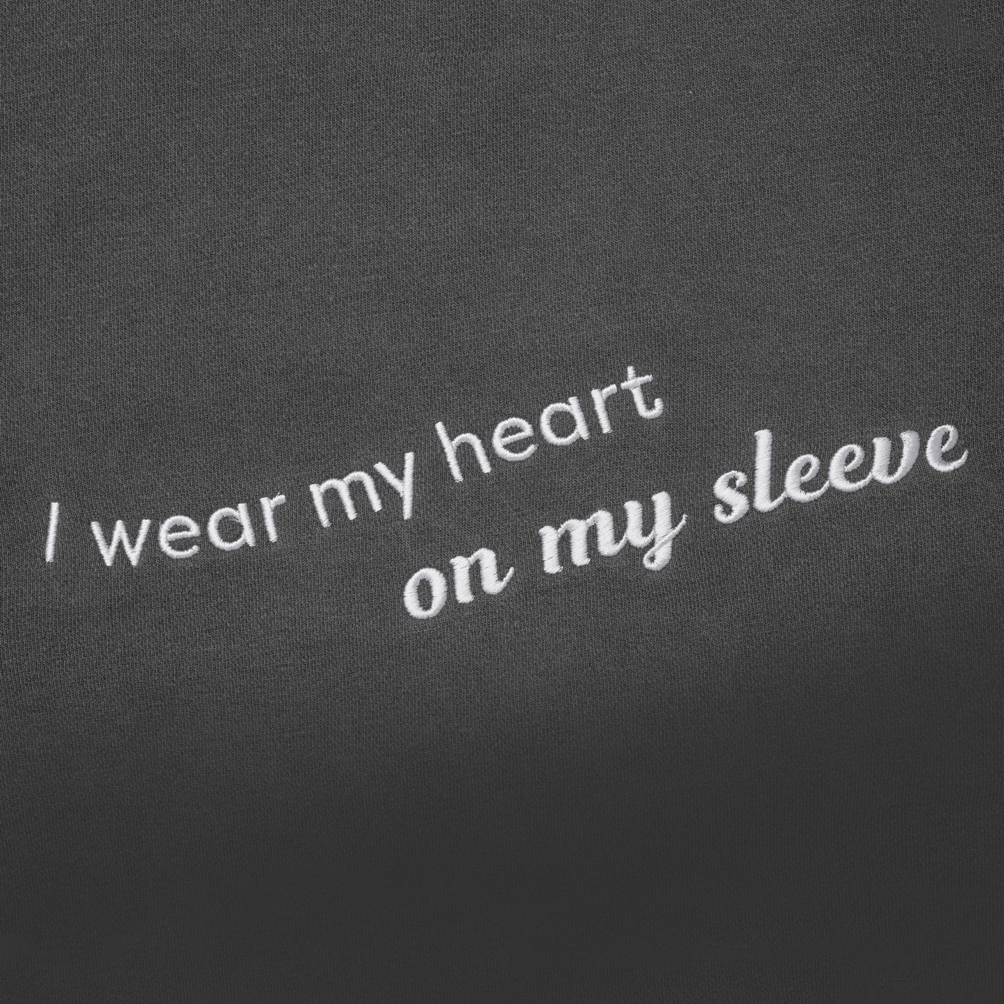 Benebone Shirt that says I wear my heart on my sleeve