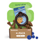 The Benebone Limited Edition Chew Collection (4-Pack) comes in a green and brown box with ring, bone, and muffin-shaped durable dog chew toys, all blueberry-themed and surrounded by scattered blueberries.