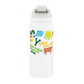 The Benebone Owala Water Bottle features a flip-top lid, vibrant dog-themed graphics, and playful phrases like “Treat Yo Self.” This stainless steel bottle keeps drinks cold and adds fun style to any outing.