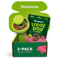 Unbox the Benebone Tongue Twister & Treat Pod 2-Pack, featuring an interactive puzzle toy and a bag of bacon-flavored treat pod refills. The green packaging with playful pink and white accents displays “2-PACK bacon flavor” text, making this fun and durable dog toy perfect for keeping your pup entertained—especially when you hide a peanut butter treat inside!.