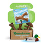 A Benebone Limited Edition Chew Collection (4-Pack) box displays four durable dog chew toys in different shapes, including a wishbone, shown with green packaging and limited edition 4-pack labeling.