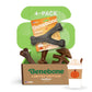 The Benebone Limited Edition Pumpkin Spice Chew Collection (4-Pack) features four durable dog chew toys in various shapes and pumpkin spice flavor, shown in an open box with a pumpkin spice latte illustration on the right.