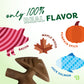 Illustration featuring icons for bacon, maple wood, pumpkin spice, and jack salmon flavors from Benebone’s Limited Edition Chew Collection (4-Pack), marked with 100% real flavor text and a brown animal-shaped durable dog toy.