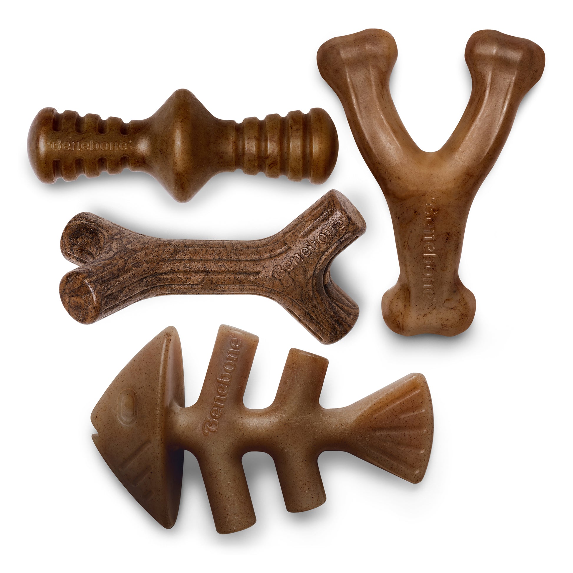 Benebone wishbone, maplestick, fishbone and zaggler