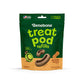 Green and tan bag of Benebone Treat Pod for Tongue Twister refills, peanut butter flavor, featuring dog treat shapes on the front. The package states it is made in the USA and designed for use with pod toys like the Treat Pod or Tongue Twister.