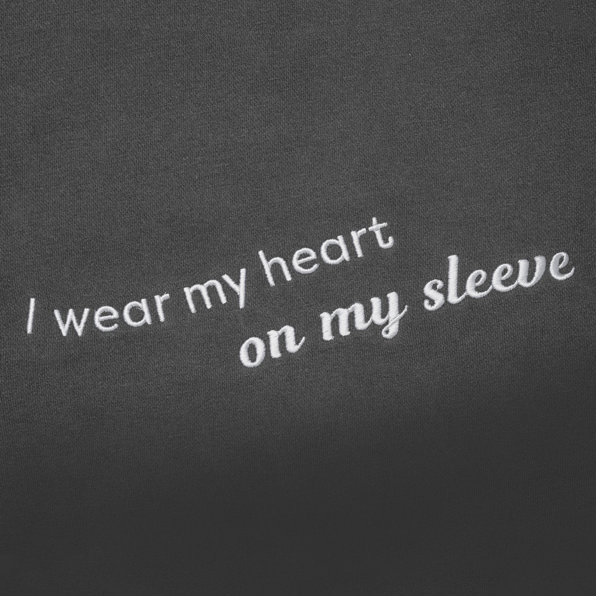 Benebone Shirt that says I wear my heart on my sleeve